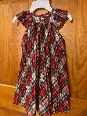 Baby GAP Holiday Plaid Pleated Toddler Dress